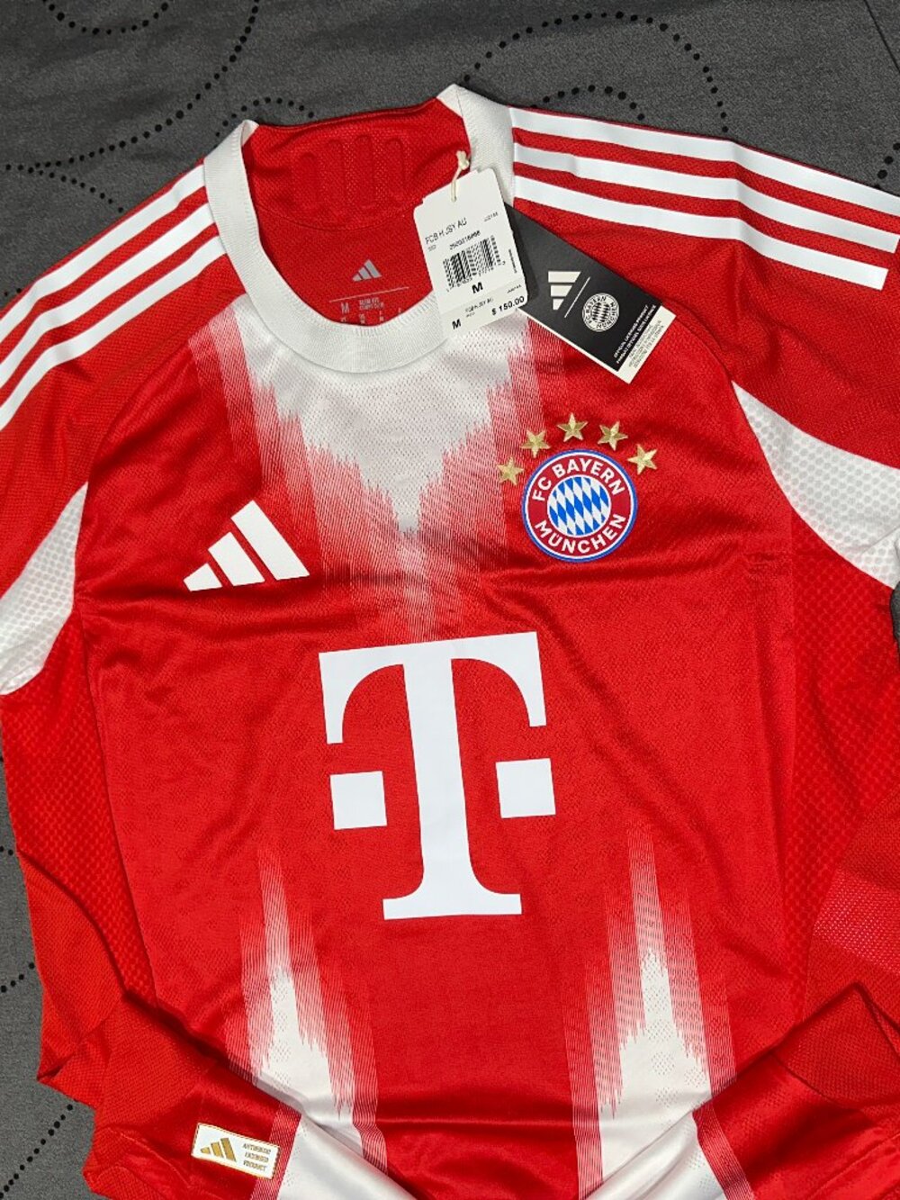 ADIDAS FC BAYERN MUNICH AEROREADY RED & WHITE SOCCER JERSEY SIZE M MEN $150